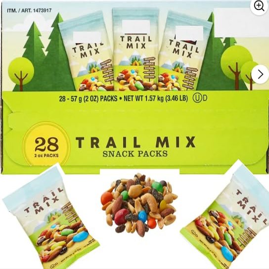 Premium Trail Mix Snack Packs, 2 oz, 28-count