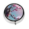 Small Pink Flowers3 Compartment Pillbox, A Portable Medicine Box That Holds Vitamins, Medications, Fish Oil and Supplements. view 1