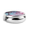 Small Pink Flowers3 Compartment Pillbox, A Portable Medicine Box That Holds Vitamins, Medications, Fish Oil and Supplements. view 3