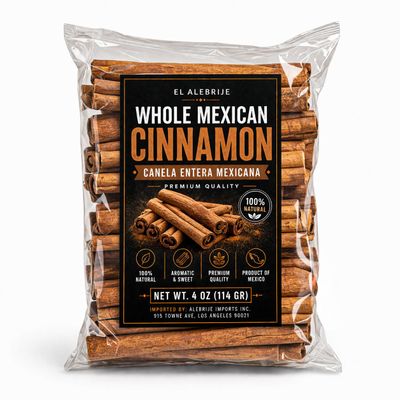 El Alebrije - Authentic Mexican Cinnamon Sticks 4 Oz (114 Gr) - Canela Entera Oaxaquea Calidad Premium - Premium Quality | Imported from Mexico