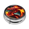Dragon King in Fire3 Compartment Pillbox, A Portable Medicine Box That Holds Vitamins, Medications, Fish Oil and Supplements. view 2