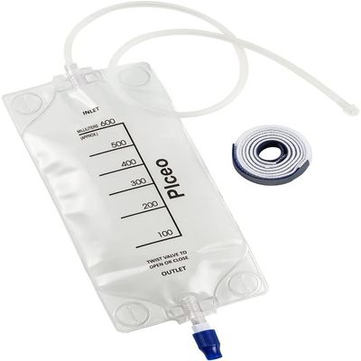 Depot with Clear 600ml Drainage Bag, Twist Drain Valve, 24 Inch Tubing,nephrostomy Bag (5 Pack)