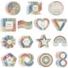 75 Pcs Calm Stickers for Anxiety 15 Styles Textured Sensory Stickers Anxiety Relief Items Boho Calm Sticker Bulk Mood Calming Waterproof Fidget Adults Classroom Teacher Supplies view 1