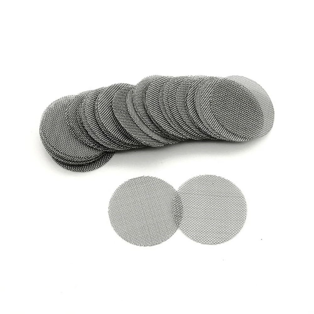 100 Pcs Premium Pipe Screens - Stainless Steel & Brass Filters for Water Pipes - Reusable & Rustproof(15mmStainlessSteel)