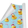 OTVEE 3 Rolls Birthday Wrapping Paper Roll - Cute Yellow Rubber Ducks Pattern Design Gift Wrapping Paper for Christmas, Bridal, Holiday, Party, Baby Shower - 58 x 22.8 inch view 2