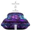 WUXEKZO Pack of 2 Purple Butterfly Car Headrest Protect Neck Pillow Ergonomic Design, Breathable & Comfortable Memory Foam Car Seat Neck Rest Cushion Pillow for Driving view 4