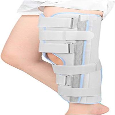 1pc Adjustable Knee Immobilizer Brace Support for Joint Pain Relief - for Injury Recovery and Workout(Gray,Small)