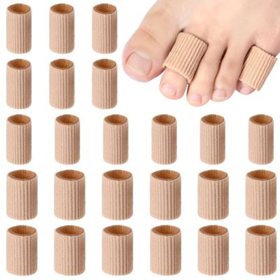 Blulu 24 Pcs Toe Protector Sleeve for Corns, Skin Color, Medium,Small