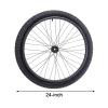(1PR,Black) Wheelchair rear wheel replacement 24x1"wheel,With Bearings and Hand Rim,Replacement parts,Wheel Accessories(Size:24 inches) view 2