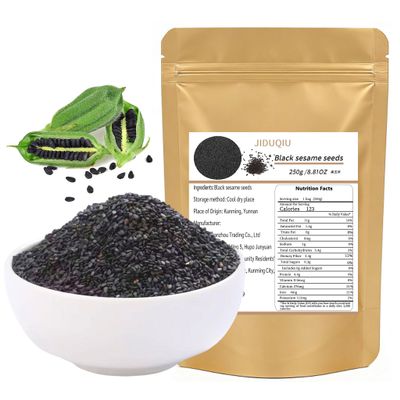 JIDUQIU Black Sesame Seeds 250g/8.81OZ Sesame Seeds for Cooking and Food Flavoring Bulk - Perfect for Chefs Restaurants & Culinary Enthusiasts.