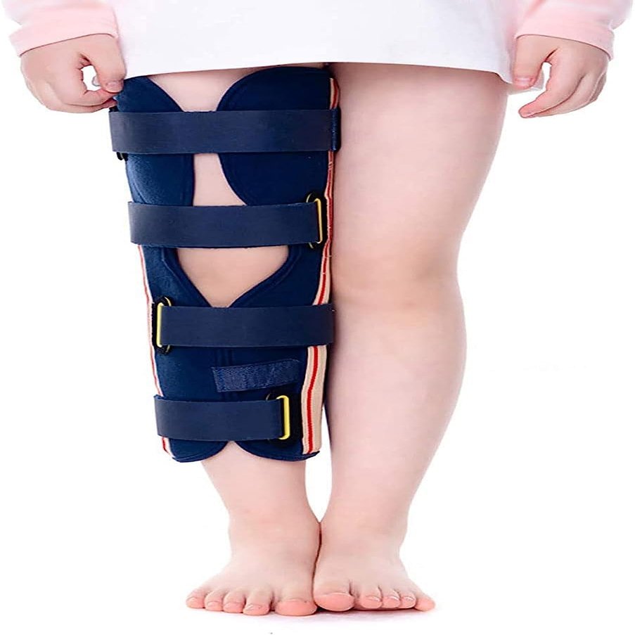 1pc Kids Knee Immobilizer Brace - Adjustable Pediatric Leg Support for Post-Op Recovery & Injury Relief(S)