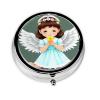 Cute Little Angel3 Compartment Pillbox, A Portable Medicine Box That Holds Vitamins, Medications, Fish Oil and Supplements. view 1