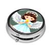 Cute Little Angel3 Compartment Pillbox, A Portable Medicine Box That Holds Vitamins, Medications, Fish Oil and Supplements. view 2