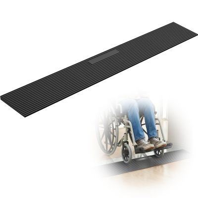 FACHNUO 0.6" Rise Rubber Threshold Ramp for Doorways, 35.4" Wide, 3306 LBS Load Capacity Wheelchair Ramp - Cuttable Non-Slip Rubber Ramp, Secure and Stable for Curbs, Wheelchairs, Walkers and Scooters