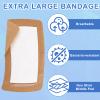 30 Pcs Extra Large Bandaids 5 X 3, Flexible Long Bandaids, Sterile Fabric Bandage, Large Bandages for Wounds, Large Adhesive Bandages with Non Stick Pad view 3