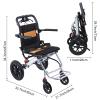 Wheelchairs for Adults Transport Chairs Lightweight Foldable with Sponge Armrest, 21LBS Ergonimic Portable Folding Travel Wheel Chairs for Seniors,Transfer Chair with 11" Wheels for All Terrains view 2