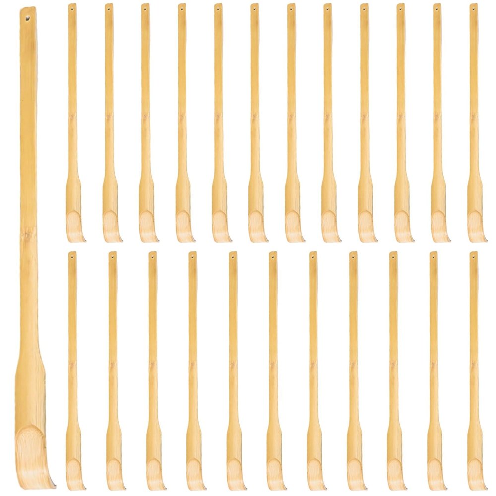 24 Pcs Back Scratchers Wood, Scratchers Wood Back Adults for, Home Nursing Home Ideal and for, Grip Comfortable, Hole Convenient Hanging