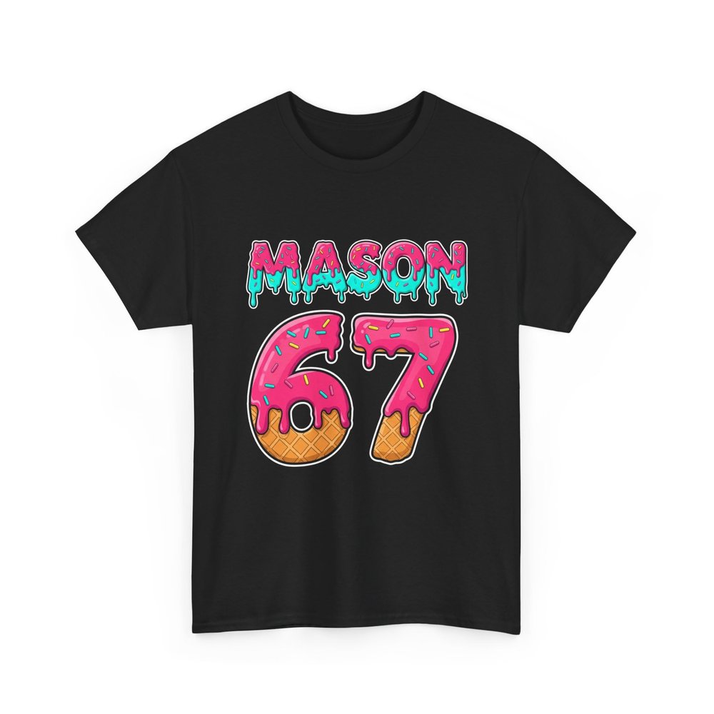 Mason 67th Birthday Ice Cream Theme Party Apparel | Funny Sweet Donut Glaze & Sprinkles Themed Bday for 67 Year Olds