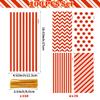 100 PCS Red Cellophane Treat Bags - 5x11 In Clear Candy Bags with Red Stripes and 110 Gold Ties, Plastic Goodie Bag for Popcorn, Circus Carnival Birthdays, Movie Night Favors & Gift Packaging view 2