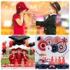 100 PCS Red Cellophane Treat Bags - 5x11 In Clear Candy Bags with Red Stripes and 110 Gold Ties, Plastic Goodie Bag for Popcorn, Circus Carnival Birthdays, Movie Night Favors & Gift Packaging view 4
