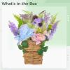 Artificial Lavender Wreaths Realistic, 2 Pcs of Hanging Baskets Floral Blue Lavender, Door Decor Home All Season, Mother's Day view 4