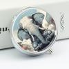 Pill Box 3 Compartment Car Elephant Print Pill Organizer Cute Round Portable Metal Pill Case for Pocket Or Purse Holder to Hold Vitamins Medication Fish Oil and Supplements view 4