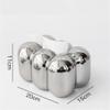 Silver Ceramic Tissue Box Cover for Living Room Coffee Table Decoration (White) view 2