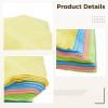 wkao Vibrant Color Microfiber Cloth, 100 Pcs Pre-Cut Squares, Eyeglass, Phone, Camera Lens Cleaning, Fiber Material, Ideal for Sewing, Patchwork view 2