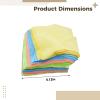 wkao Vibrant Color Microfiber Cloth, 100 Pcs Pre-Cut Squares, Eyeglass, Phone, Camera Lens Cleaning, Fiber Material, Ideal for Sewing, Patchwork view 3
