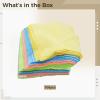 wkao Vibrant Color Microfiber Cloth, 100 Pcs Pre-Cut Squares, Eyeglass, Phone, Camera Lens Cleaning, Fiber Material, Ideal for Sewing, Patchwork view 4