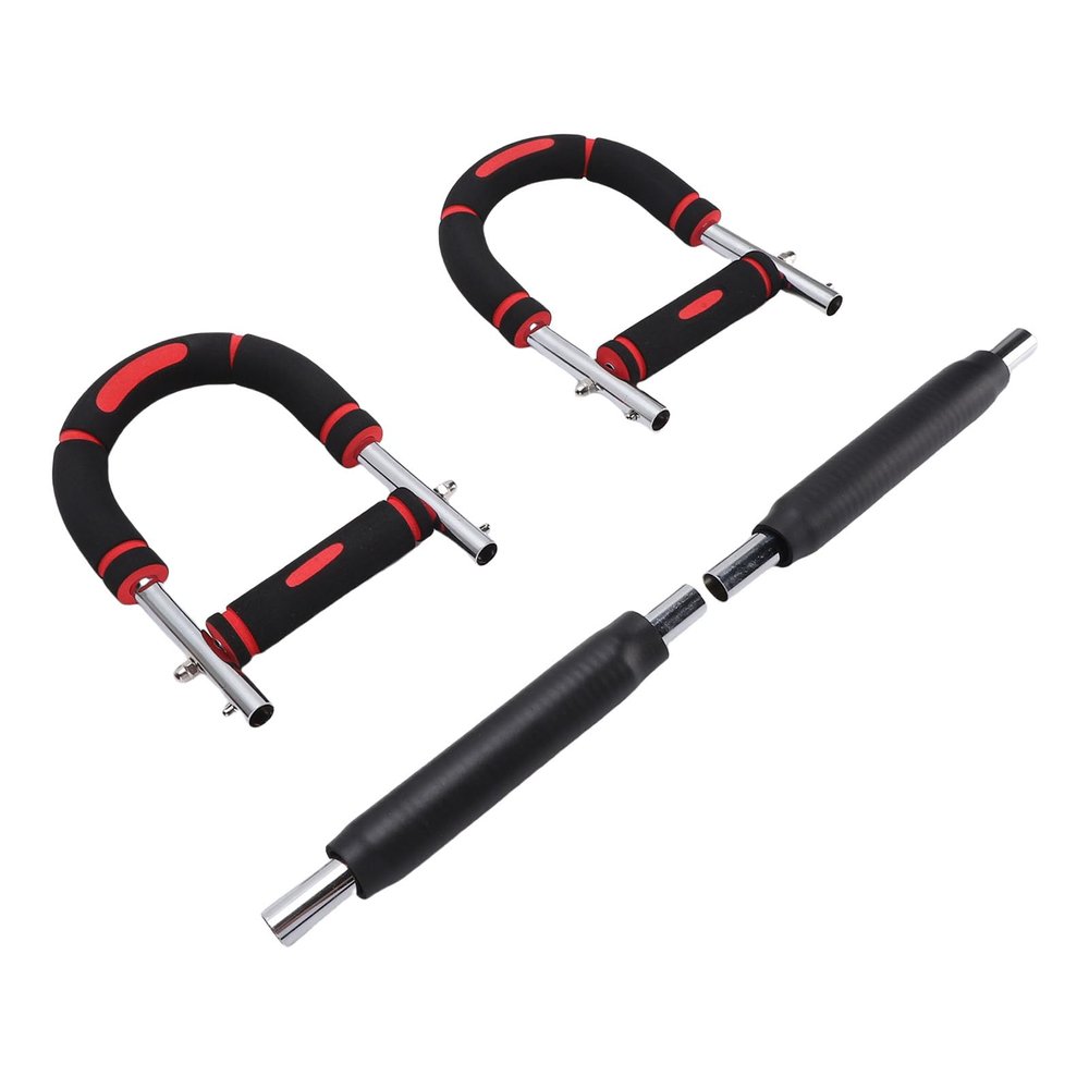 Alomejor Arm Trainer, Adjustable U Shaped Spring Steel Bar with No Slip Grips for Wrist Chest Muscle Home Gym Strength Training