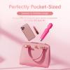 Jucisens Aura Mini Personal Massager - Rechargeable Cordless Wand, 7 Vibration Speeds, IPX4 Waterproof, Compact Handheld Design, Body-Safe Silicone, Gift for Women, Travel Portable, Rose Purple view 4