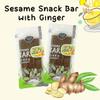 Crispy Sesame Snack Bars Crunchy Traditional Asian Sesame Candy Bar, Sweet Nutty Flavor, 80g Each (Pack of 3) (80grams, with ginger) view 2