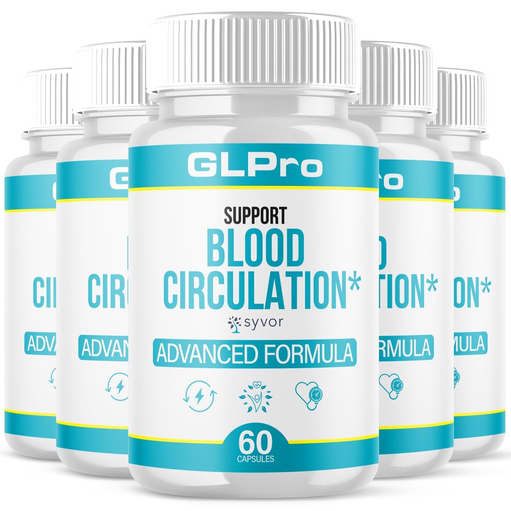 (5 Pack) GLPro Blood Capsules, Official GLPro Blood Health Support Pills with All Natural Ingredients, Advanced Formula Supplement with Maximum Strength Premium Vitamins for Women & Men (300 Capsules)