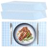 100 Pack Blue Gingham Napkins Blue and White Checked Paper Napkins Disposable, 13 x 15 Inch Rectangle Tissues for Wedding Birthday Baby Shower Picnic Party Favor Table Decorations view 1