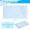 100 Pack Blue Gingham Napkins Blue and White Checked Paper Napkins Disposable, 13 x 15 Inch Rectangle Tissues for Wedding Birthday Baby Shower Picnic Party Favor Table Decorations view 2