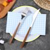 100 Pack Blue Gingham Napkins Blue and White Checked Paper Napkins Disposable, 13 x 15 Inch Rectangle Tissues for Wedding Birthday Baby Shower Picnic Party Favor Table Decorations view 4