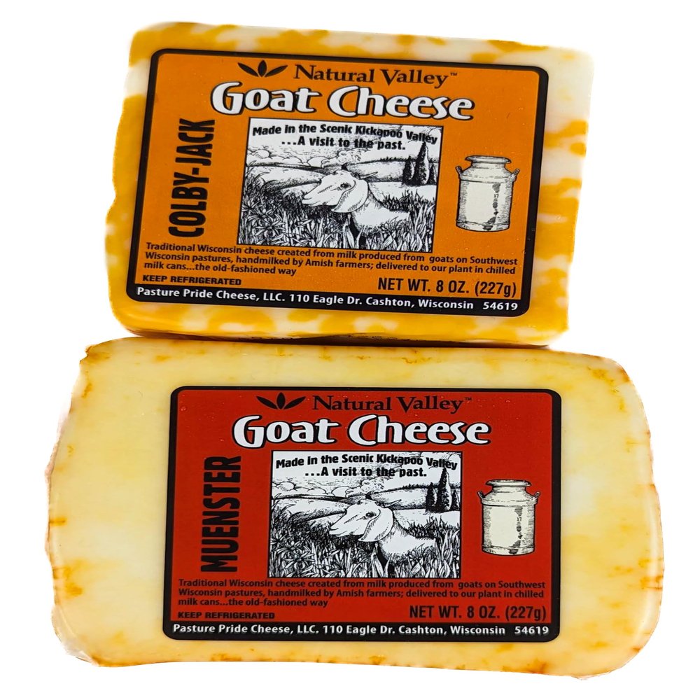 Amish Country Muenster (8oz) and Colby-Jack (8oz) Goat Cheese