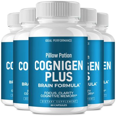 Cognigen Plus Capsules, Official Cognigen Plus Supplement for Brain Health & Memory Support Pills - Maximum Strength, Advanced Nootropic Pills, All Natural CognigenPlus Support Reviews (5 Pack)