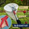 10ft Fruit Picker Pole with Basket Telescoping Fruit Grabber Reacher Tool with Branch Cutter and Soft Fabric Harvest Bag - Mango, Lemon, Fig, or Apple Picker Pole with Basket by Kings County Tools view 4