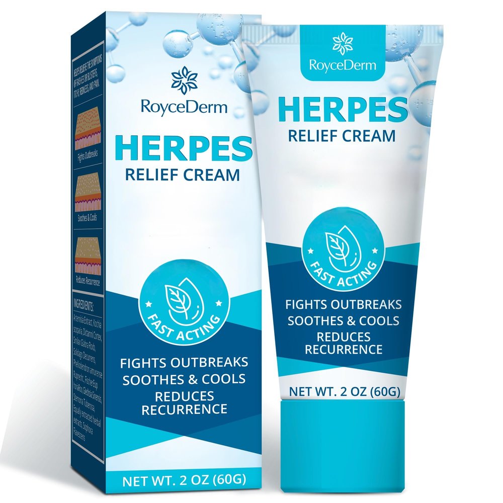 Roycederm Herpes Cream Soothes Itching, Redness, Discomfort, and Sensitive Areas Fast-Absorbing & Gentle Formula
