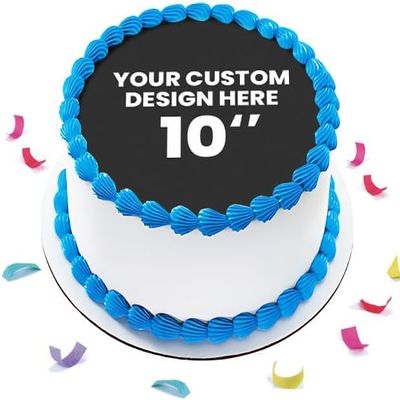 Custom Order 2 - We can make any picture into a cake topper that you upload - Edible Cake Topper - 10" Round Cake Topper