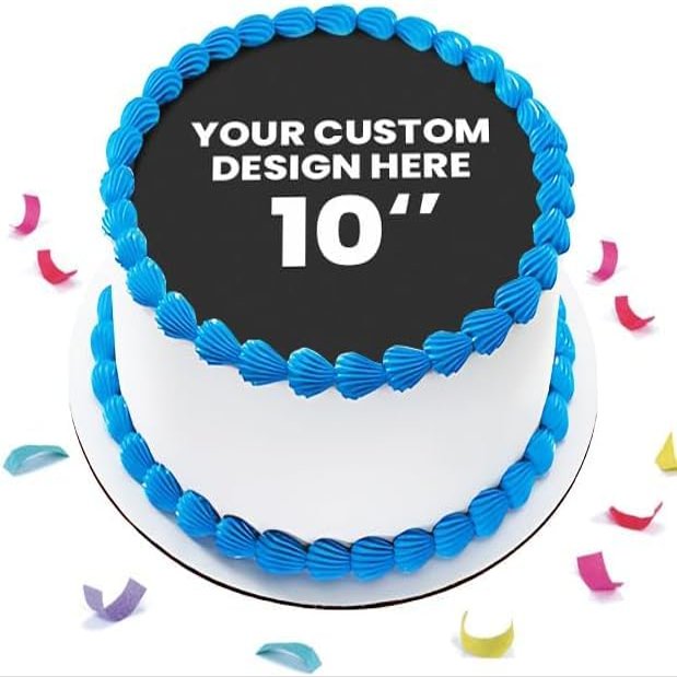 Custom Order 2 - We can make any picture into a cake topper that you upload - Edible Cake Topper - 10" Round Cake Topper