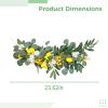 BOSREROY Garland Lemon Simulation, Wreath Spring 23.6 in (60 Cm) for Front Door, Home Decorations Welcome for, Lifelike Decor Lemon Home with Greenery and Vibrant Flowers view 4
