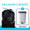 18 Gallon 120 Counts Strong Drawstring Trash Bags Garbage Bags by Teivio, Bathroom Trash Can Bin Liners, Plastic Bags for home office kitchen, Black view 3