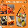 LPSADGF Lemon Pattern Halloween Tote Bags for Trick Or Treating - Large Capacity Candy Buckets with Handles view 3