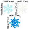 Ephlyn 60Pcs Edible Snowflake Cupcake Toppers Winter Cupcake Picks Water Paper Winter Frozen Cake Decorations for Snowflake Theme Baby Shower Kids Birthday Party Supplies Blue White view 2