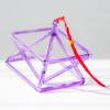 Crystal Singing Pyramid, Quartz Healing Hand Percussion Musical Instrument, Sound Therapy Instrument For Meditation, Purple,6 Inch view 1