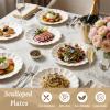 100 Pack Dinner Plates 9 Inch Paper Plates- Compostable Bagasse Party Plates for Wedding, BBQ,Picnic,Birthday,Baby Shower-100% Compostable Bagasse view 4