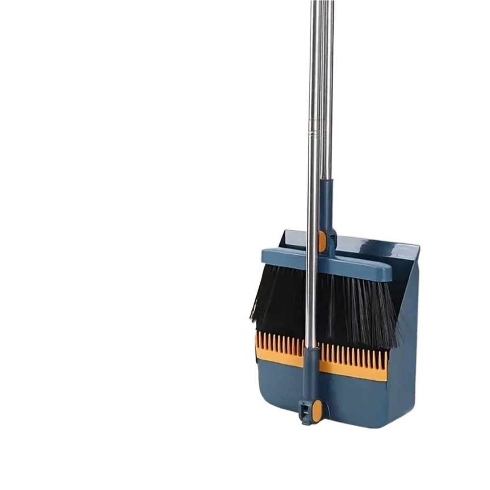 1 Set Household Broom and Dustpan Durable Sweeping and with Long Handle for Home Office School Dorm for Home Kitchen Shop(Blue)